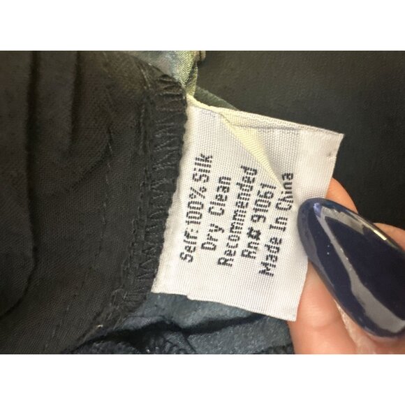 Biya by Johnny Was Silk Floral Print Black & Gray Pants Size XL - Picture 8 of 8